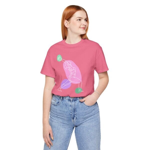 Crescent Lunge Aesthetic Yoga Lightweight T-Shirt - Light Lines - Image 14