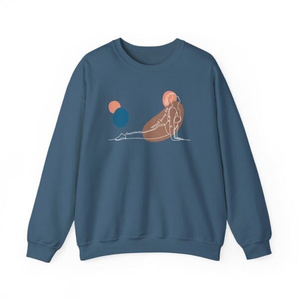 Upward Facing Dog Pose Aesthetic Yoga Crewneck Sweatshirt - Image 7