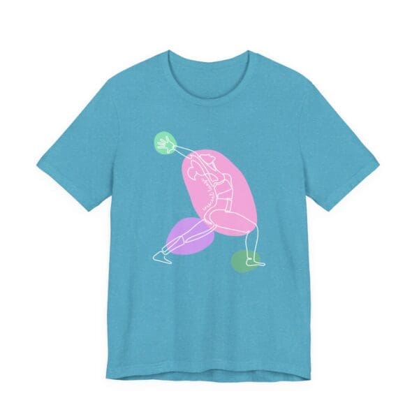 Crescent Lunge Aesthetic Yoga Lightweight T-Shirt - Light Lines - Image 3