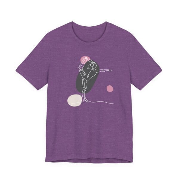 Dancer's Pose Aesthetic Yoga Lightweight T-Shirt - Light Lines - Image 7