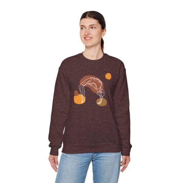 Wheel Pose Aesthetic Yoga Crewneck Sweatshirt - Image 14