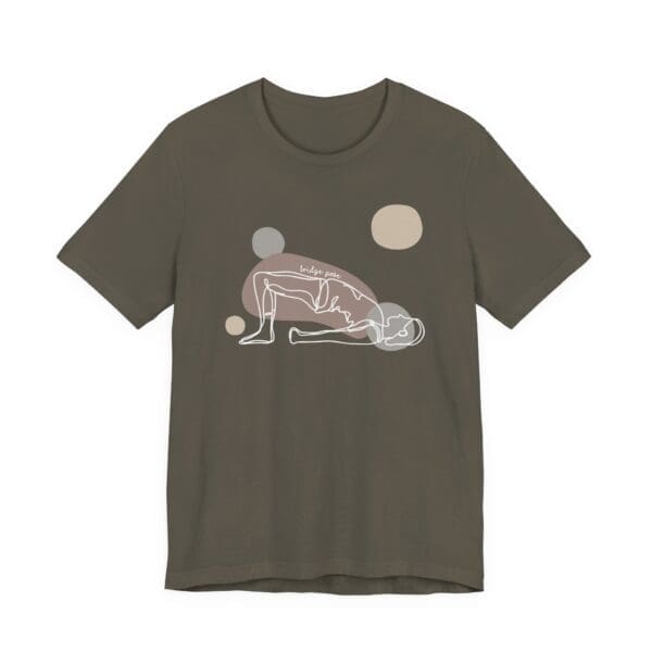 Bridge Pose Aesthetic Yoga Lightweight T-Shirt - Light Lines - Image 3