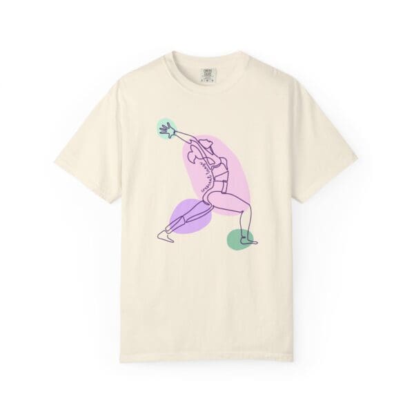 Crescent Lunge Aesthetic Yoga Heavyweight T-Shirt - Dark Lines - Image 7