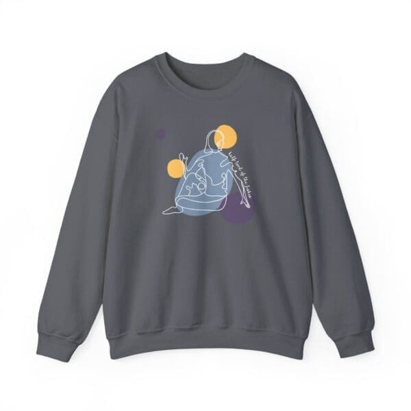 Half Lord of the Fishes Pose Aesthetic Yoga Crewneck Sweatshirt - Image 7