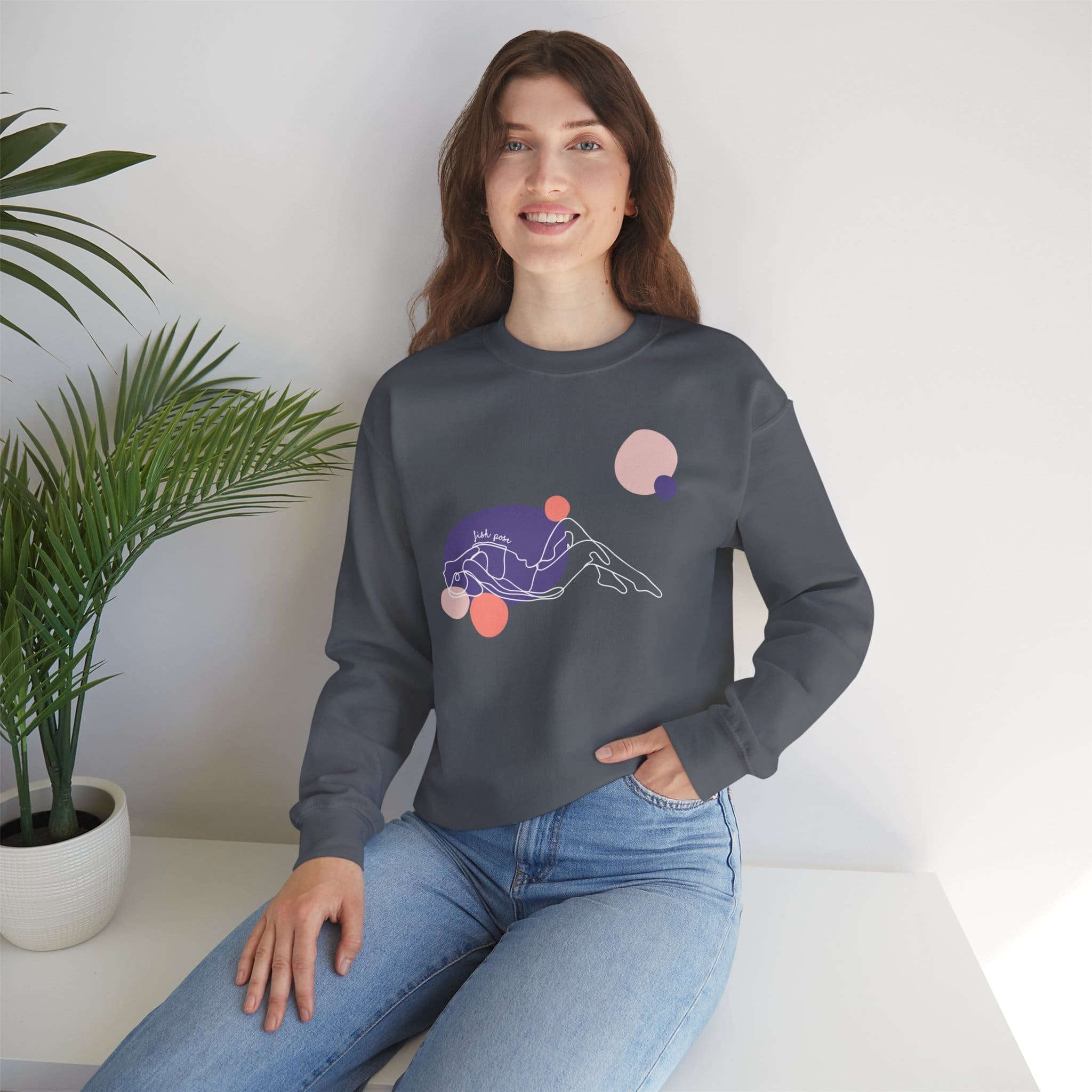Fish Pose Aesthetic Yoga Crewneck Sweatshirt - Image 19