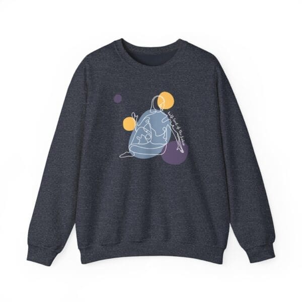 Half Lord of the Fishes Pose Aesthetic Yoga Crewneck Sweatshirt - Image 16