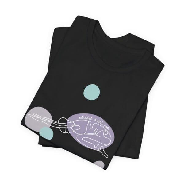 Extended Child's Pose Aesthetic Yoga Lightweight Tee, Light Lines - Image 12