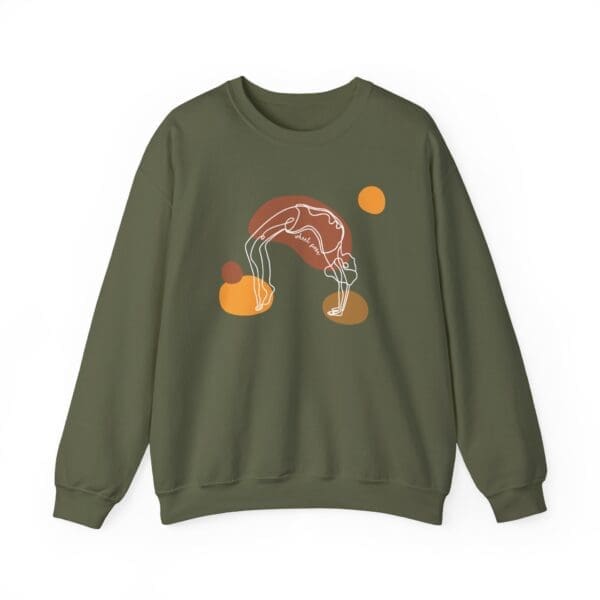 Wheel Pose Aesthetic Yoga Crewneck Sweatshirt - Image 19