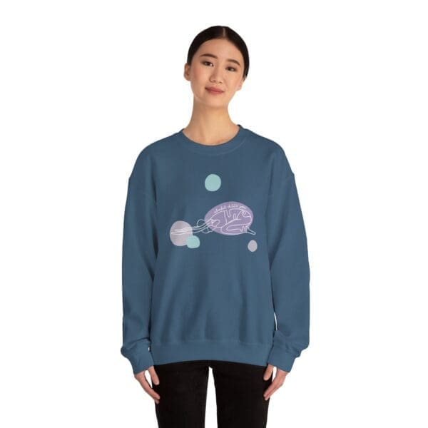 Extended Child's Pose Aesthetic Yoga Crewneck Sweatshirt - Image 19
