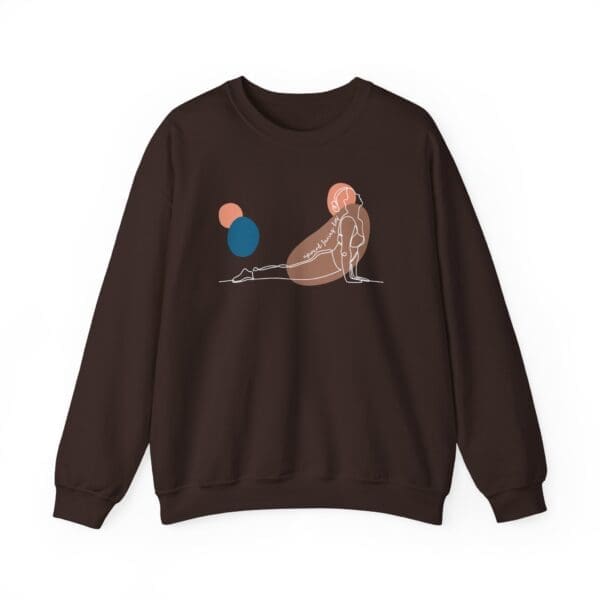 Upward Facing Dog Pose Aesthetic Yoga Crewneck Sweatshirt - Image 16