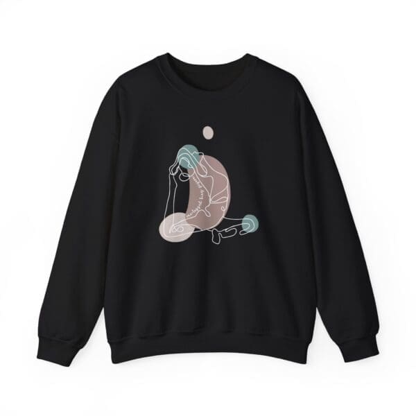 One-Legged King Pigeon Pose Aesthetic Yoga Crewneck Sweatshirt - Image 12