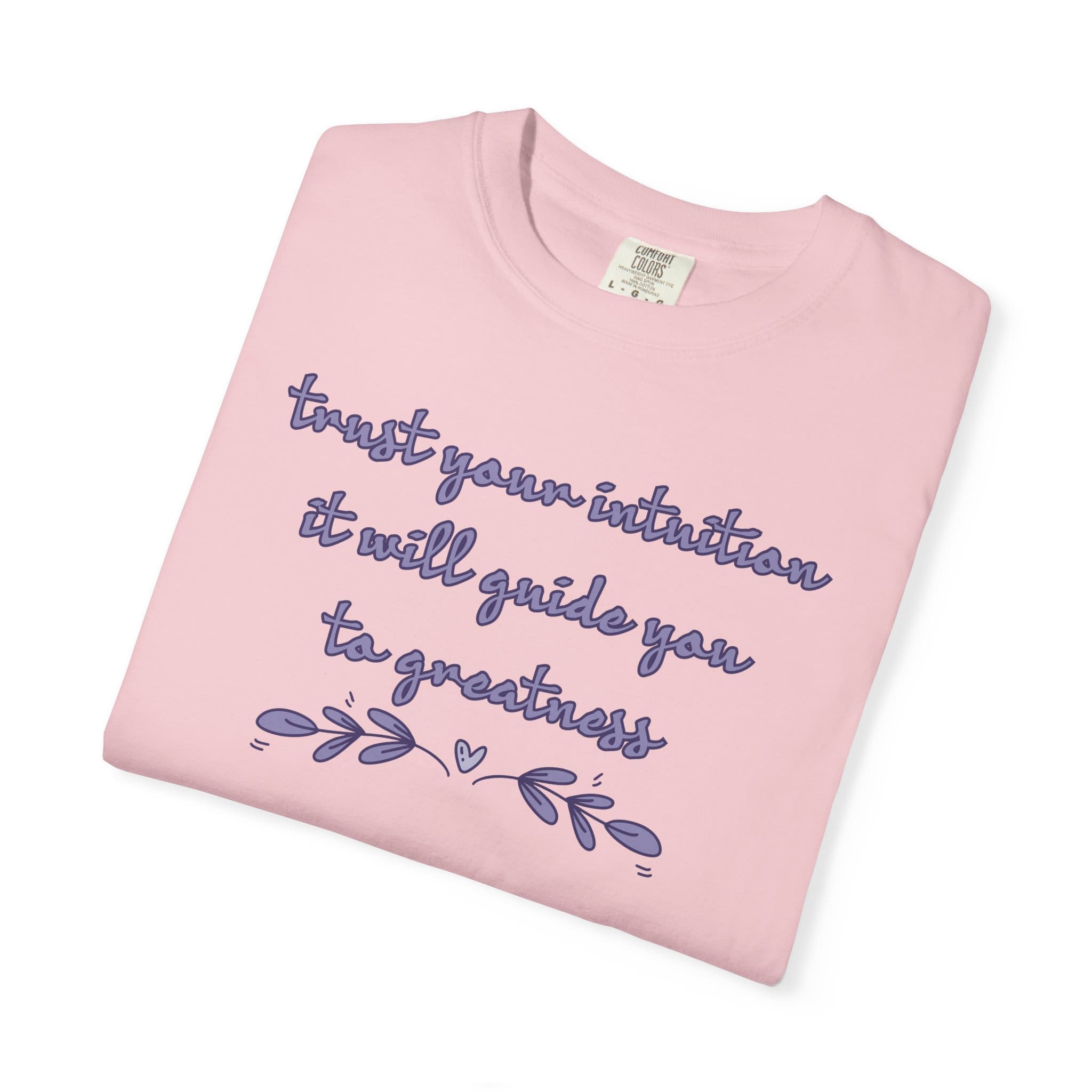 Trust Your Intuition Heavyweight T-Shirt - Floral Text - Image 13
