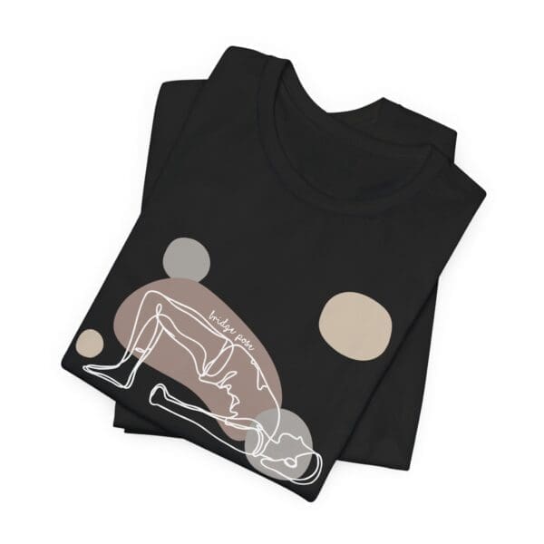 Bridge Pose Aesthetic Yoga Lightweight T-Shirt - Light Lines - Image 13