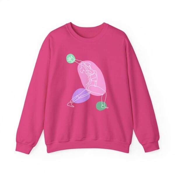 Crescent Lunge Pose Aesthetic Yoga Crewneck Sweatshirt - Image 12
