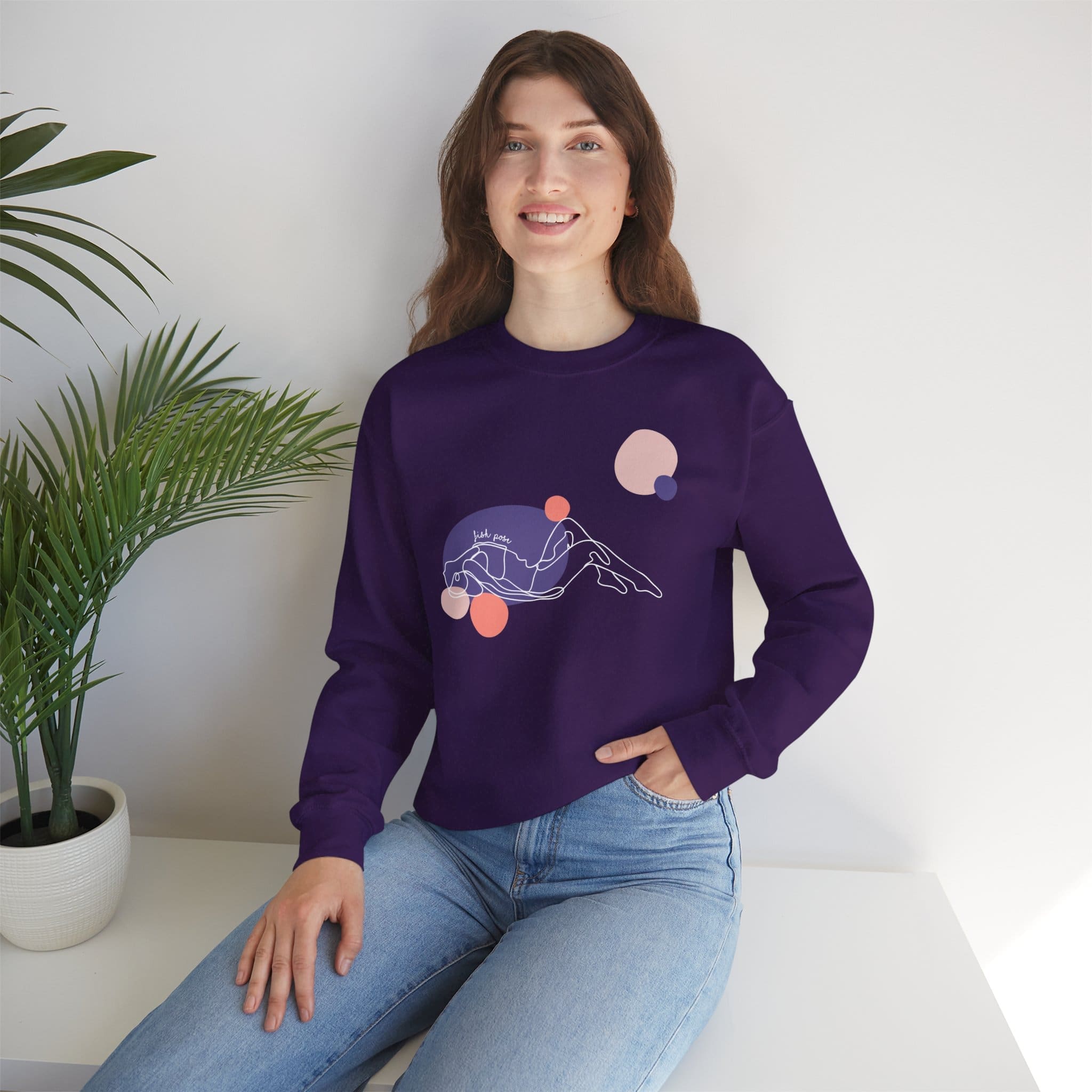 Fish Pose Aesthetic Yoga Crewneck Sweatshirt - Image 6