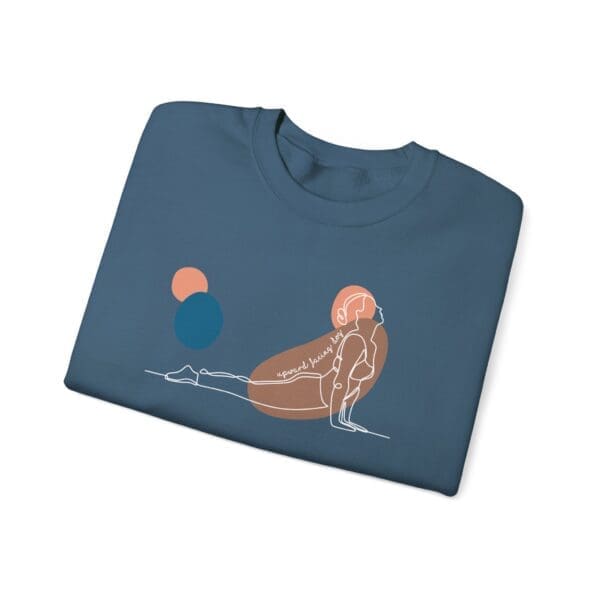 Upward Facing Dog Pose Aesthetic Yoga Crewneck Sweatshirt - Image 8