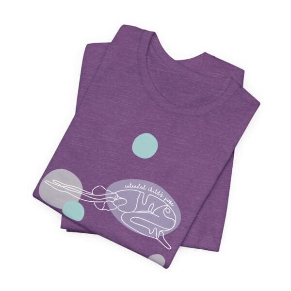 Extended Child's Pose Aesthetic Yoga Lightweight Tee, Light Lines - Image 17