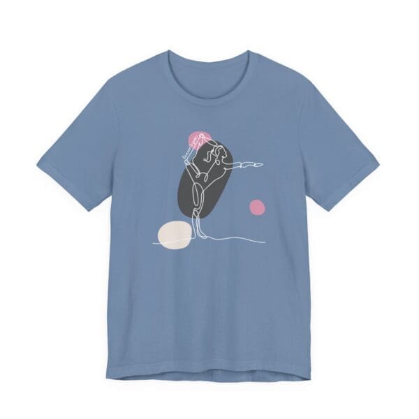 Dancer's Pose Aesthetic Yoga Lightweight T-Shirt - Light Lines - Image 11