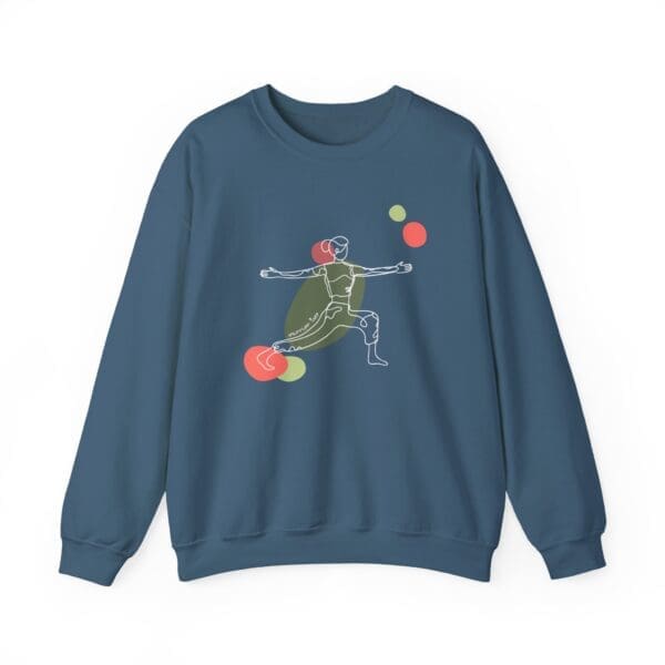 Warrior Two Pose Aesthetic Yoga Crewneck Sweatshirt - Image 16