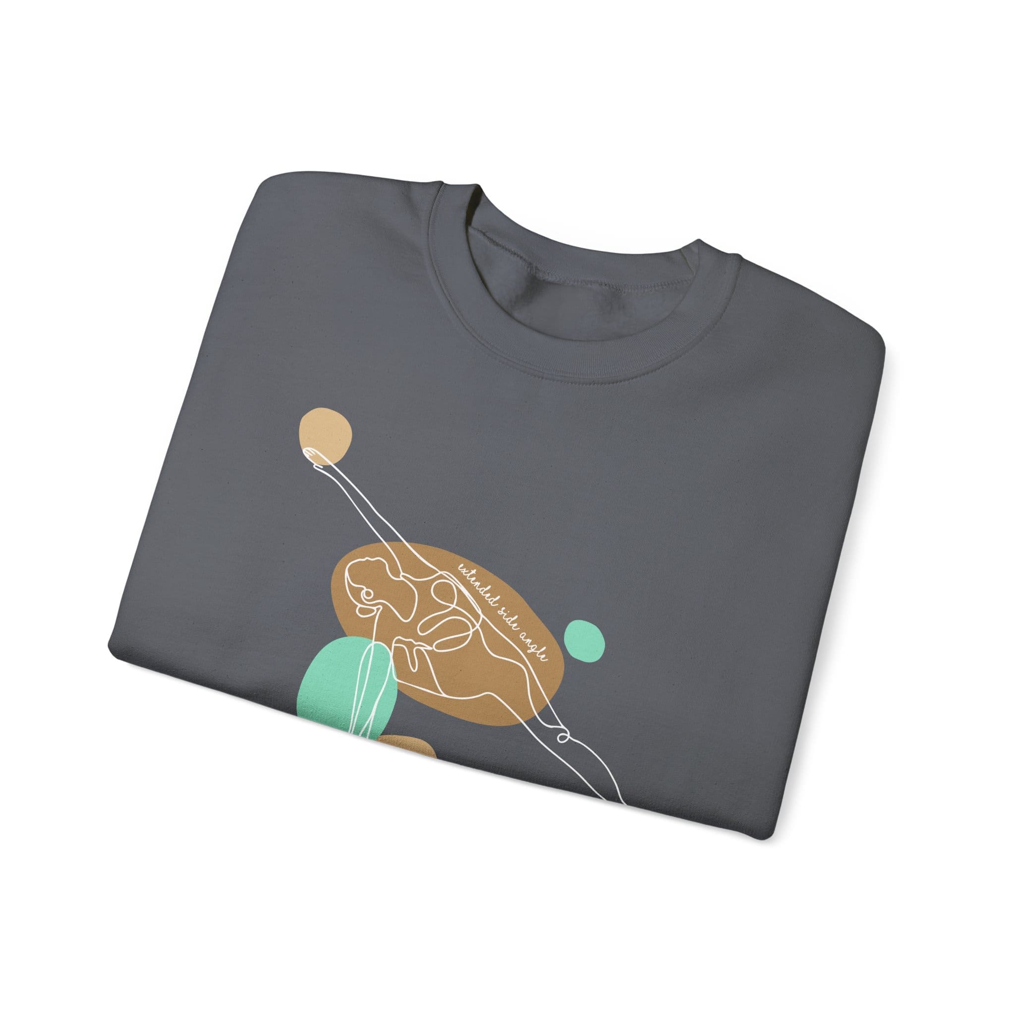 Extended Side Angle Pose Aesthetic Yoga Crewneck Sweatshirt - Image 4