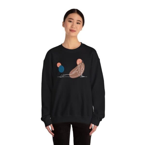 Upward Facing Dog Pose Aesthetic Yoga Crewneck Sweatshirt - Image 15