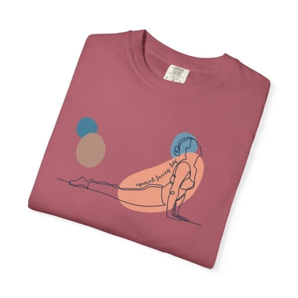 Upward Facing Dog Aesthetic Yoga Heavyweight Shirt - Dark Lines - Image 21