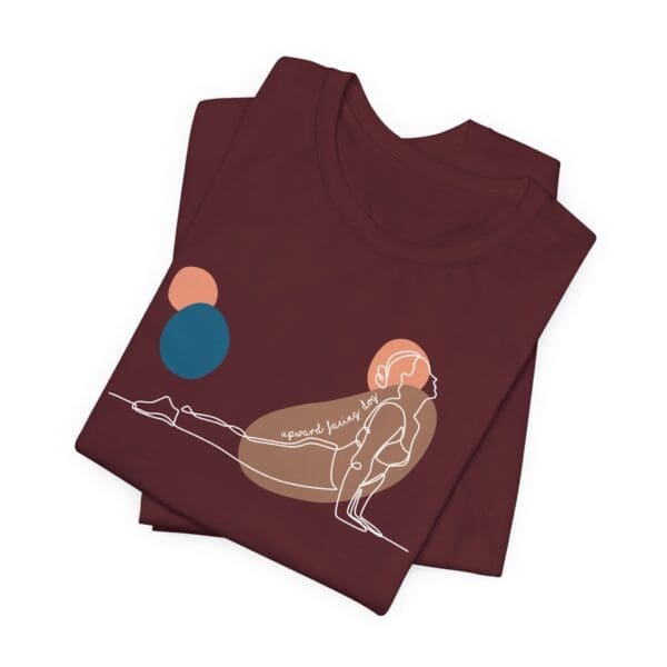 Upward Facing Dog Aesthetic Yoga Lightweight Shirt - Light Lines - Image 8