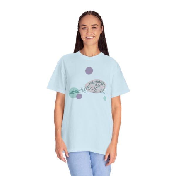 Extended Child's Pose Aesthetic Yoga Heavyweight Tee, Dark Lines - Image 19