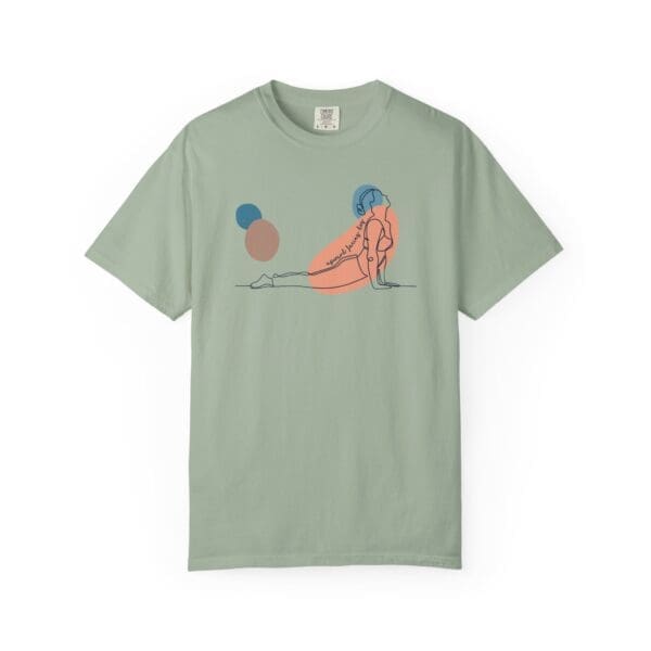 Upward Facing Dog Aesthetic Yoga Heavyweight Shirt - Dark Lines - Image 12