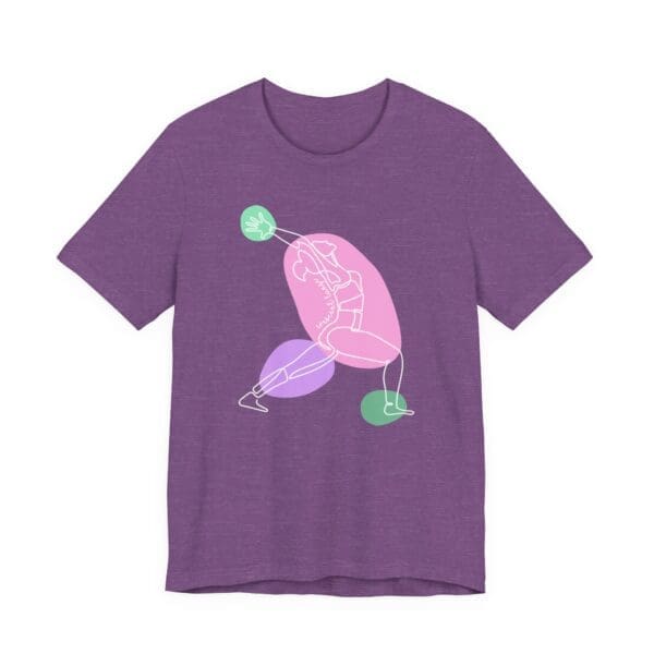 Crescent Lunge Aesthetic Yoga Lightweight T-Shirt - Light Lines - Image 7