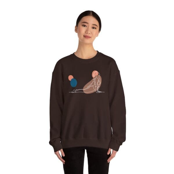 Upward Facing Dog Pose Aesthetic Yoga Crewneck Sweatshirt - Image 19