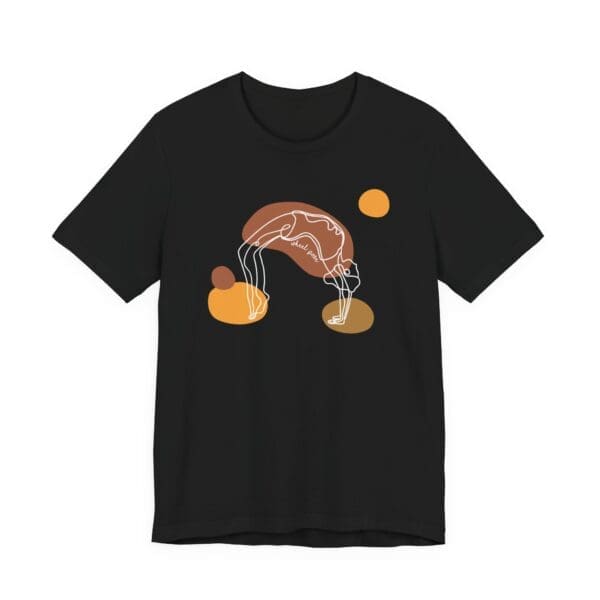 Wheel Pose Aesthetic Yoga Lightweight T-Shirt - Light Lines - Image 7
