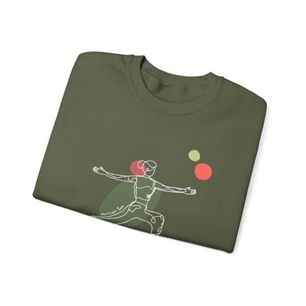 Warrior Two Pose Aesthetic Yoga Crewneck Sweatshirt - Image 21