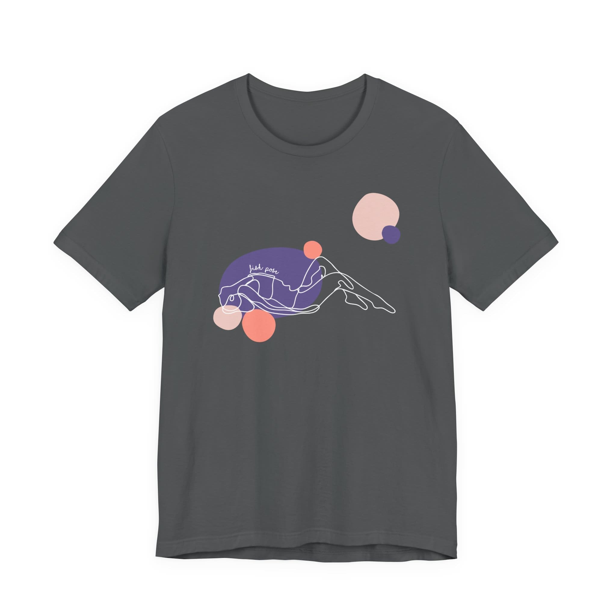 Fish Pose Aesthetic Yoga Lightweight T-Shirt - Light Lines - Image 7