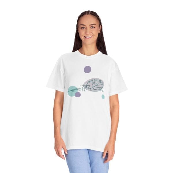 Extended Child's Pose Aesthetic Yoga Heavyweight Tee, Dark Lines - Image 10