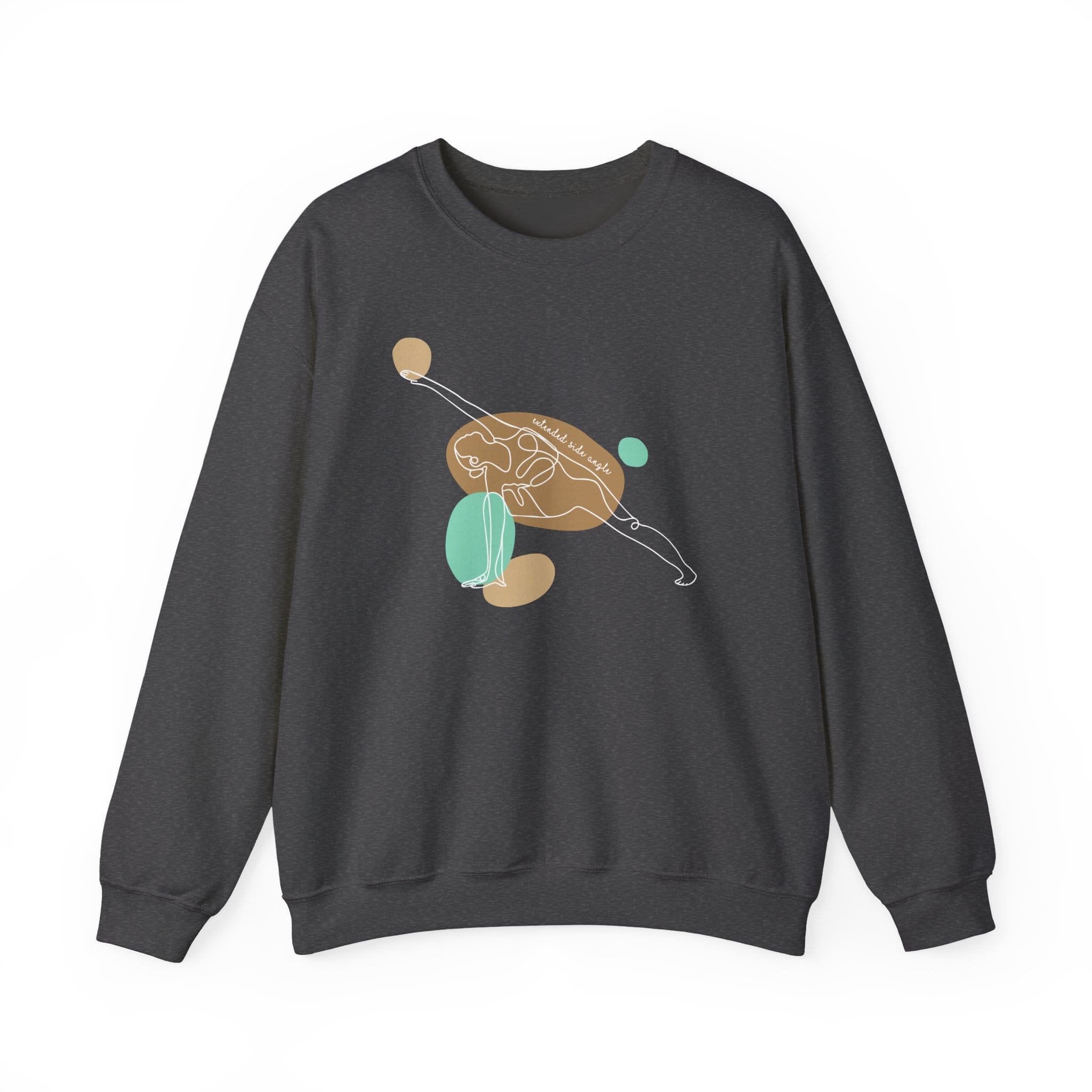 Extended Side Angle Pose Aesthetic Yoga Crewneck Sweatshirt - Image 7
