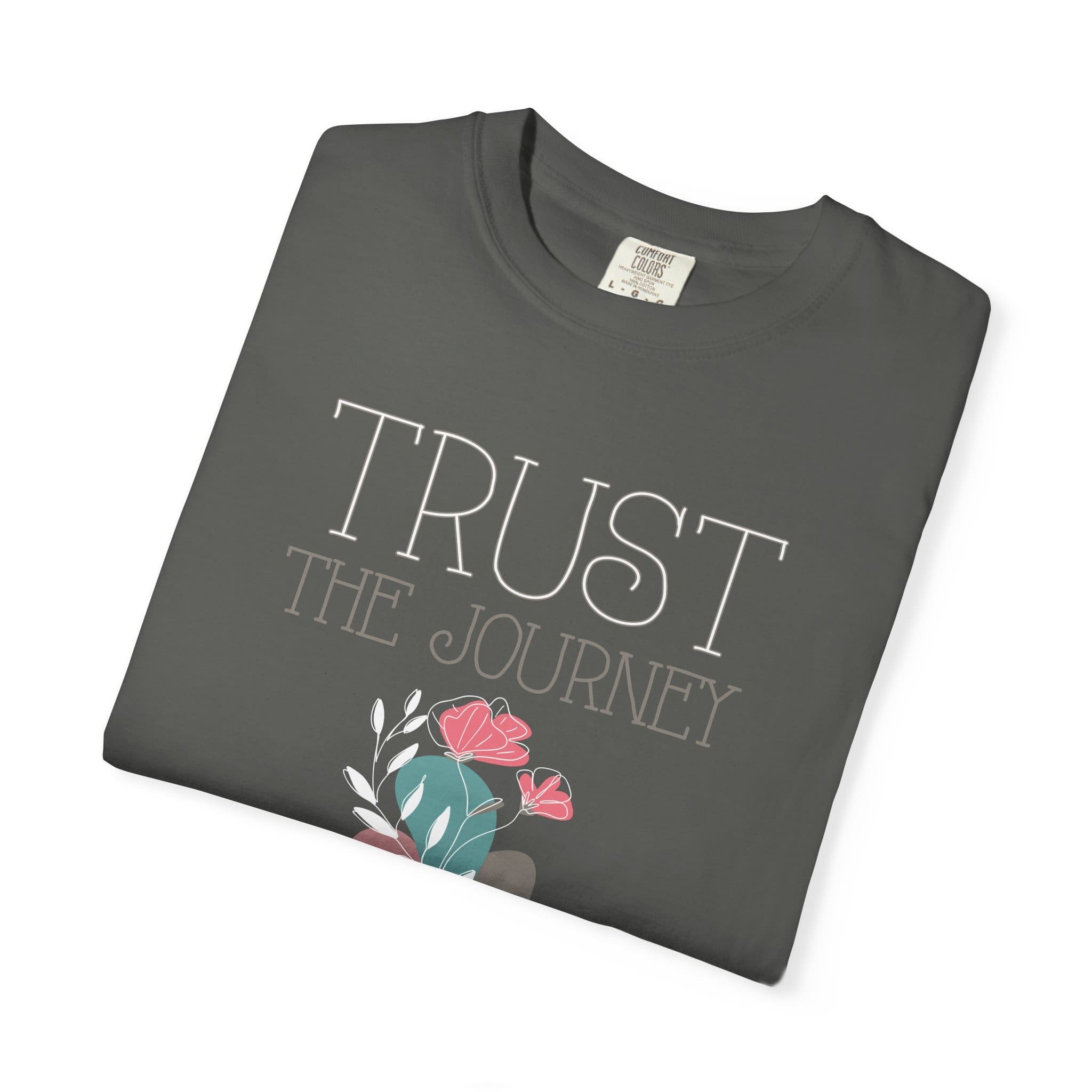 Trust the Journey Heavyweight T-Shirt - Floral Text - Image 17
