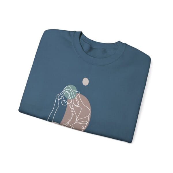 One-Legged King Pigeon Pose Aesthetic Yoga Crewneck Sweatshirt - Image 21