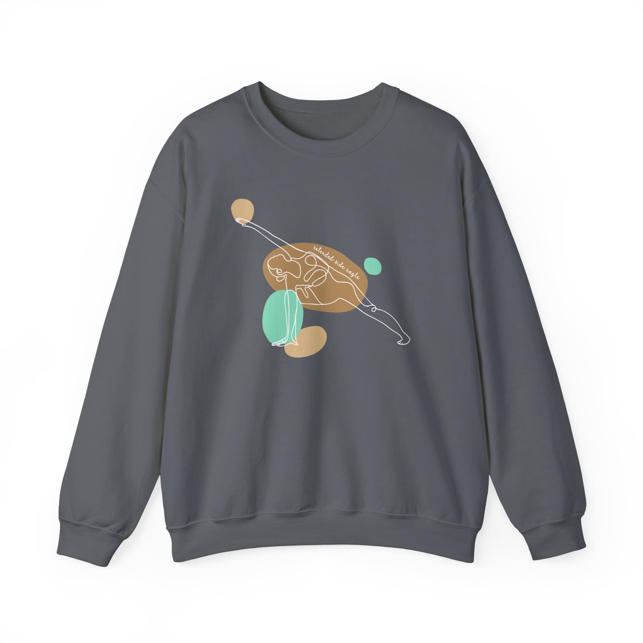 Extended Side Angle Pose Aesthetic Yoga Crewneck Sweatshirt - Image 3
