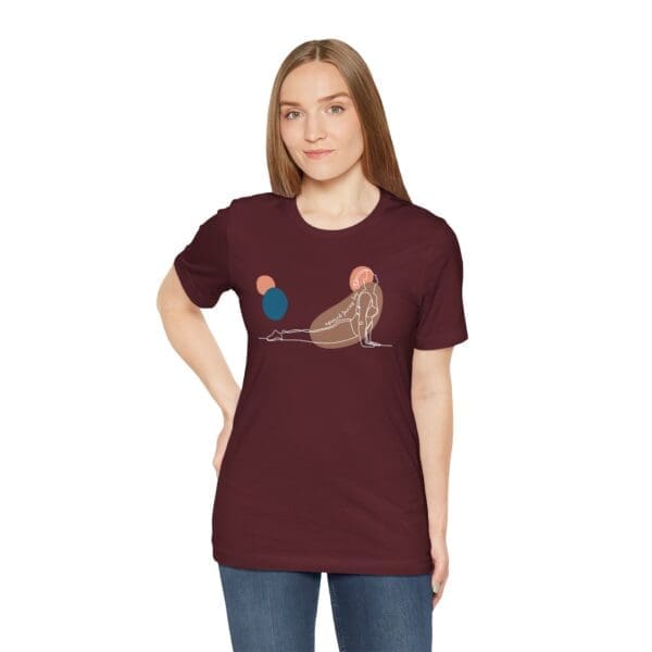 Upward Facing Dog Aesthetic Yoga Lightweight Shirt - Light Lines - Image 10