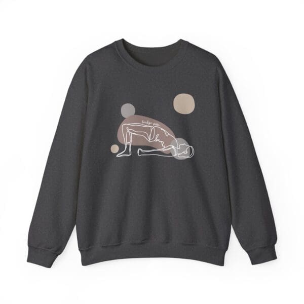 Bridge Pose Aesthetic Yoga Crewneck Sweatshirt - Image 15