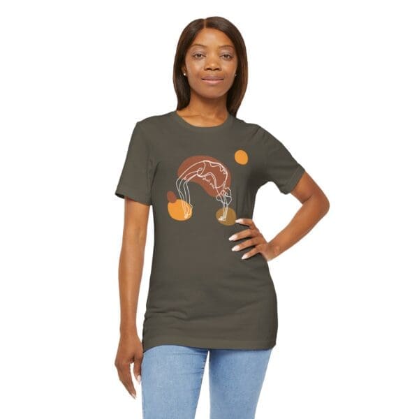 Wheel Pose Aesthetic Yoga Lightweight T-Shirt - Light Lines - Image 19