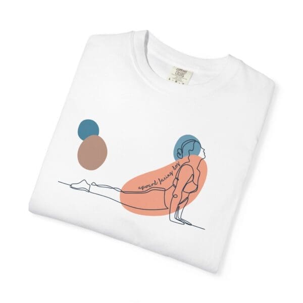 Upward Facing Dog Aesthetic Yoga Heavyweight Shirt - Dark Lines - Image 4
