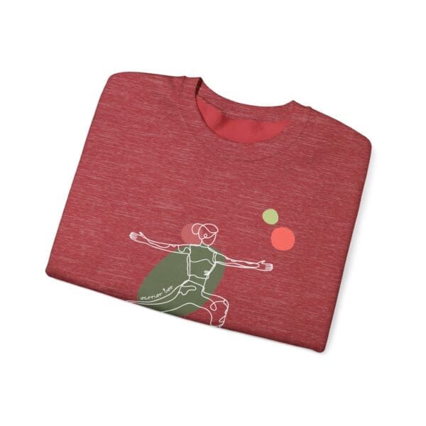 Warrior Two Pose Aesthetic Yoga Crewneck Sweatshirt - Image 4