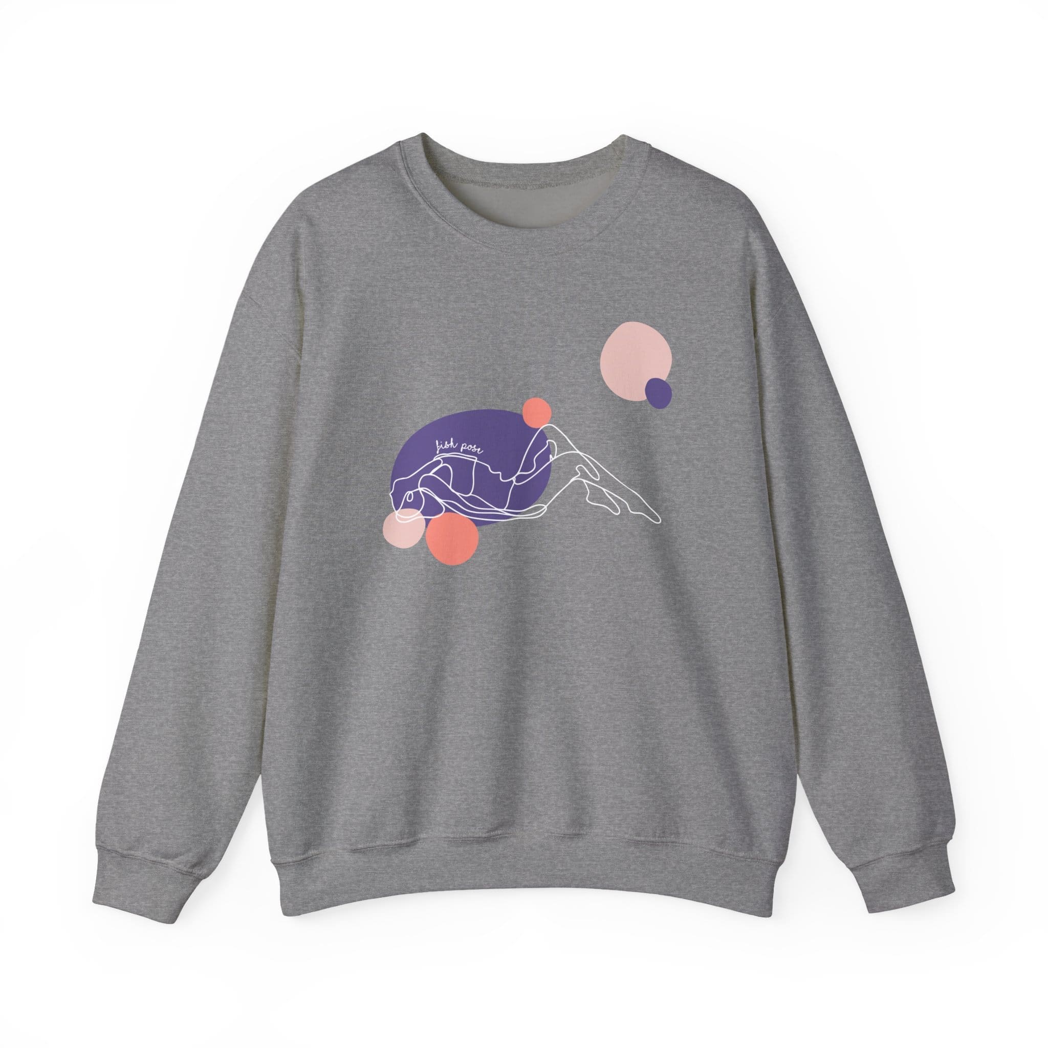 Fish Pose Aesthetic Yoga Crewneck Sweatshirt - Image 20