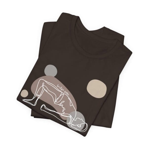 Bridge Pose Aesthetic Yoga Lightweight T-Shirt - Light Lines - Image 9