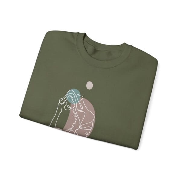 One-Legged King Pigeon Pose Aesthetic Yoga Crewneck Sweatshirt - Image 4
