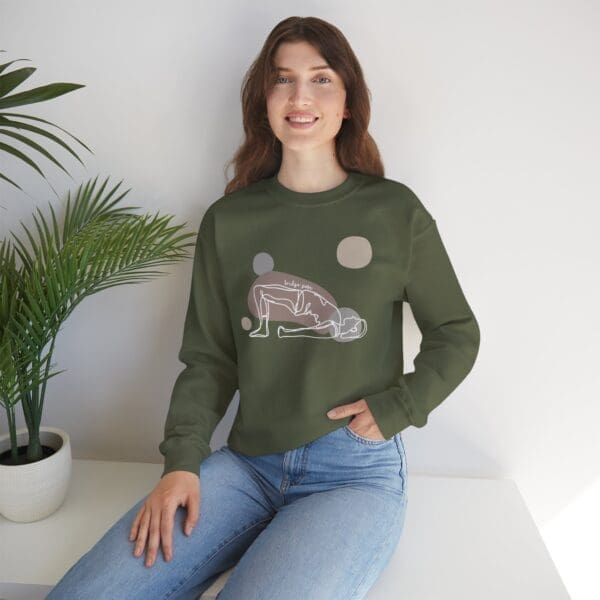 Bridge Pose Aesthetic Yoga Crewneck Sweatshirt - Image 6