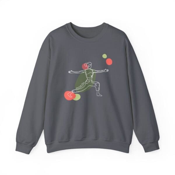 Warrior Two Pose Aesthetic Yoga Crewneck Sweatshirt - Image 7