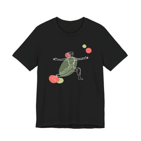 Warrior Two Pose Aesthetic Yoga Lightweight T-Shirt - Light Lines - Image 16